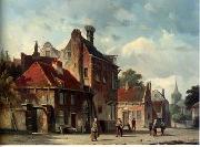 unknow artist European city landscape, street landsacpe, construction, frontstore, building and architecture.082 china oil painting reproduction